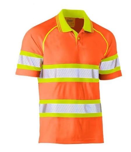 Picture of Bisley, Taped Double Hi Vis Mesh Polo